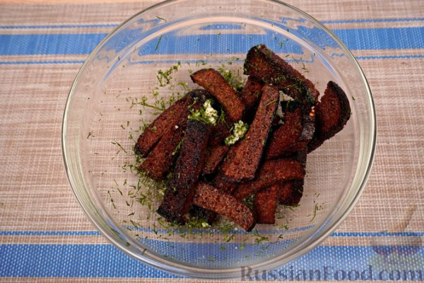 Чесночные гренки к пиву