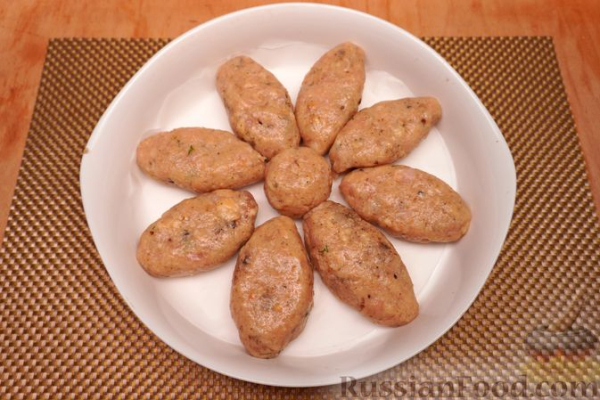 Куриные зразы с омлетом