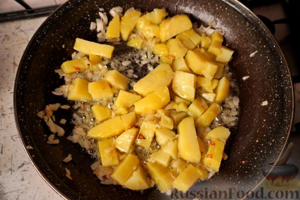 Омлет с картофелем, запечённый в духовке