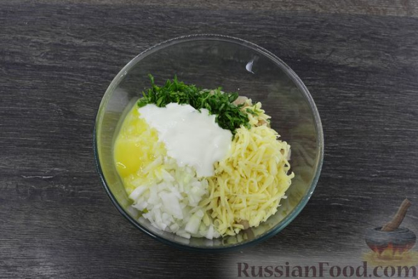 Рубленые куриные котлеты с сыром, запечённые в духовке