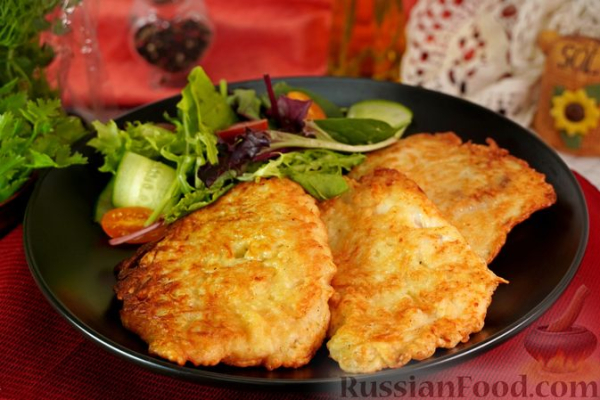 Куриные шницели по-старочешски