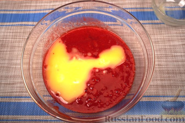 Суфле из клубники, с голубикой
