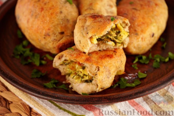 Куриные зразы с омлетом