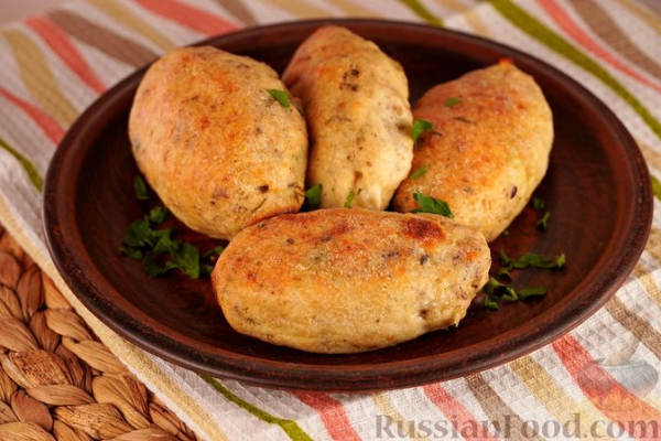 Куриные зразы с омлетом