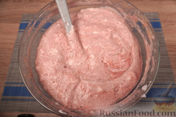 Суфле из клубники, с голубикой