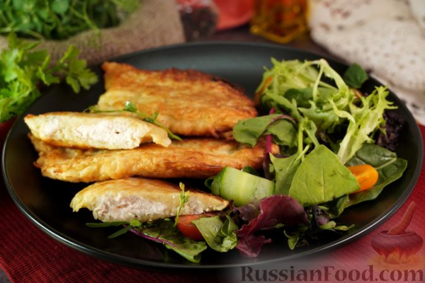 Куриные шницели по-старочешски