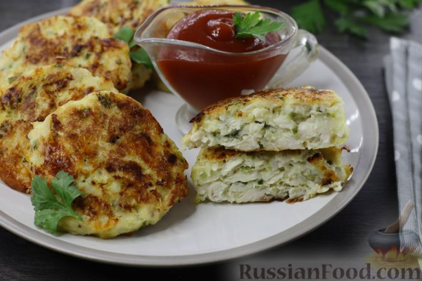 Рубленые куриные котлеты с сыром, запечённые в духовке