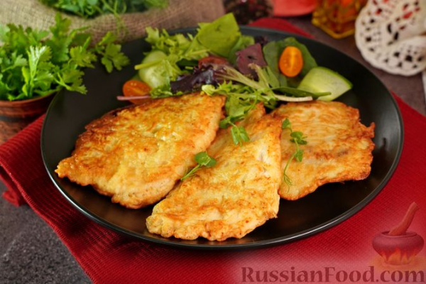 Куриные шницели по-старочешски