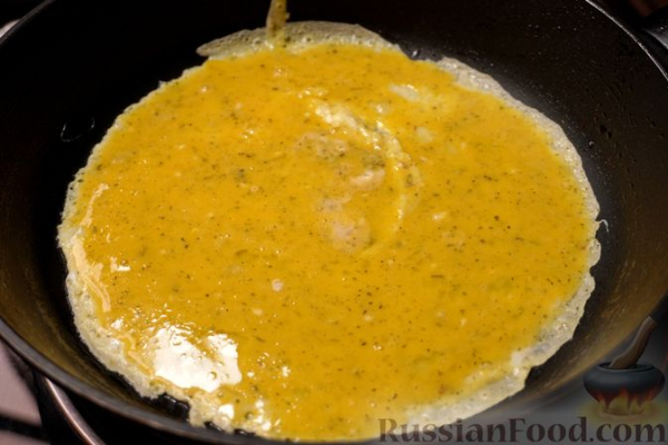 Куриные зразы с омлетом