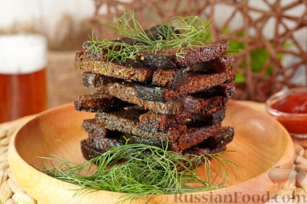 Чесночные гренки к пиву