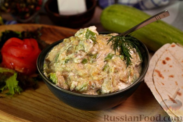 Мезе из кабачков и феты