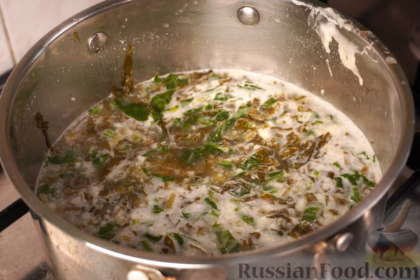 Польский щавелевый суп со сливками