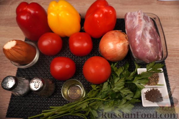 Фаршированные перцы с мясом и копчёным сыром
