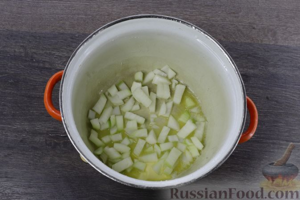 Овощной суп с картофельно-сырными галушками