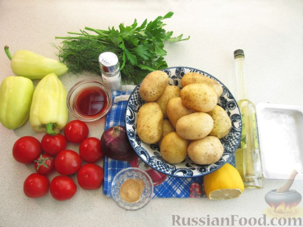 Овощной салат с молодой картошкой