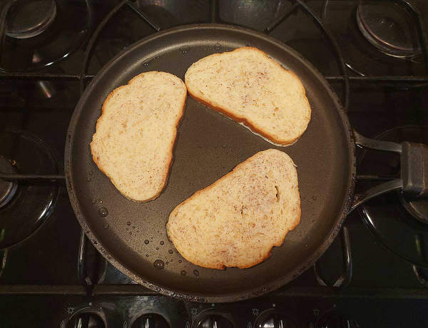 Гренки с яблоками