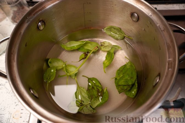 Клубнично-базиликовый шербет