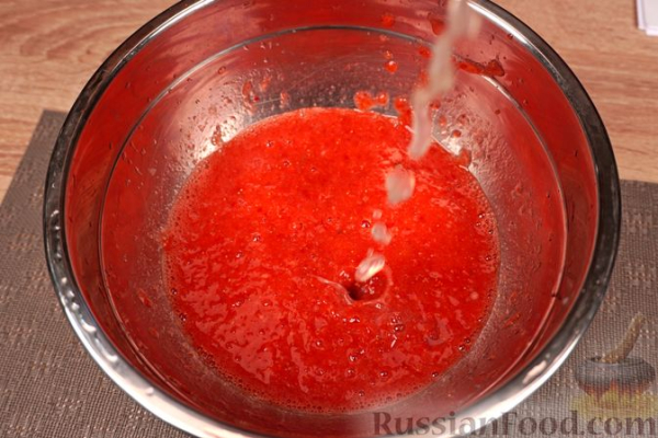 Клубнично-базиликовый шербет