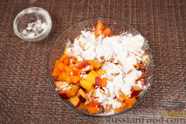 Плацинды с персиками и абрикосами (в духовке)