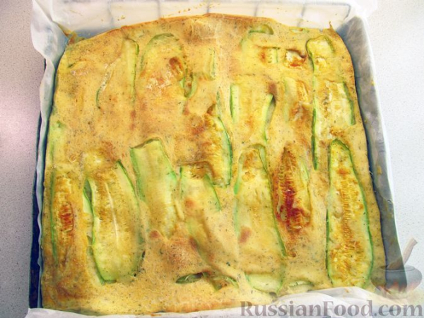 Блинные рулетики с кабачками и сыром (в духовке)