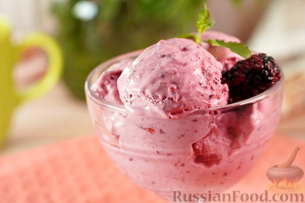 Ежевичное мороженое