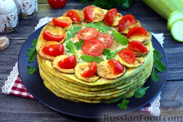 Закусочный кабачковый торт