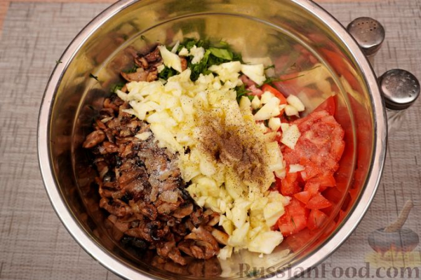 Фаршированные кабачки с мясом и грибами