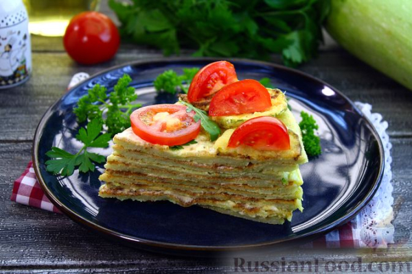 Закусочный кабачковый торт