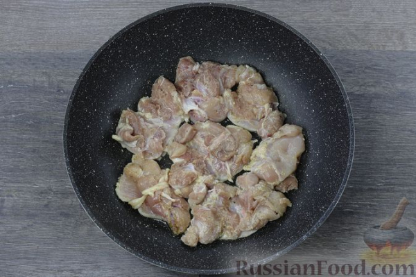 Птитим с курицей и шпинатом