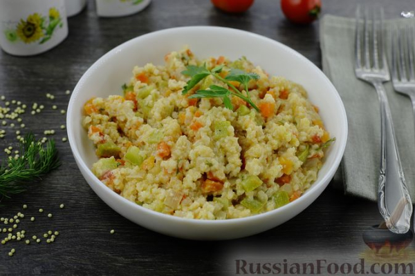 Овощное рагу с пшеном