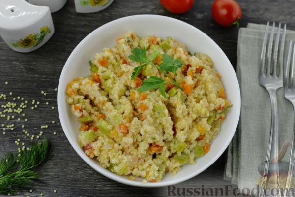 Овощное рагу с пшеном