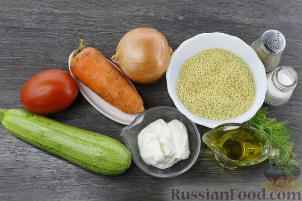 Овощное рагу с пшеном