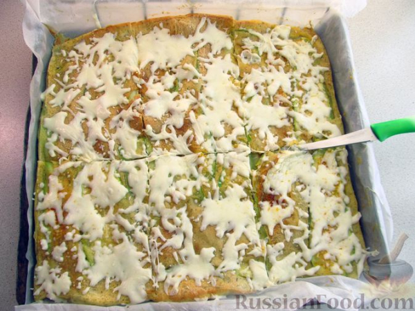 Блинные рулетики с кабачками и сыром (в духовке)